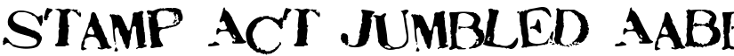 Stamp Act Jumbled font