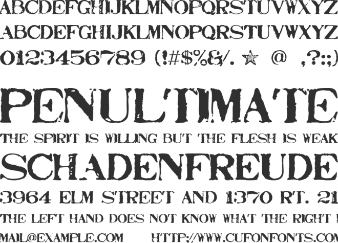 Stamp Act font preview