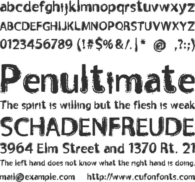 Orust font preview