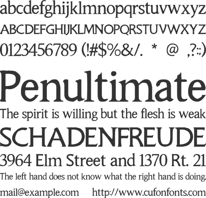 Smorgasbord font preview