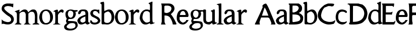 Smorgasbord Regular font