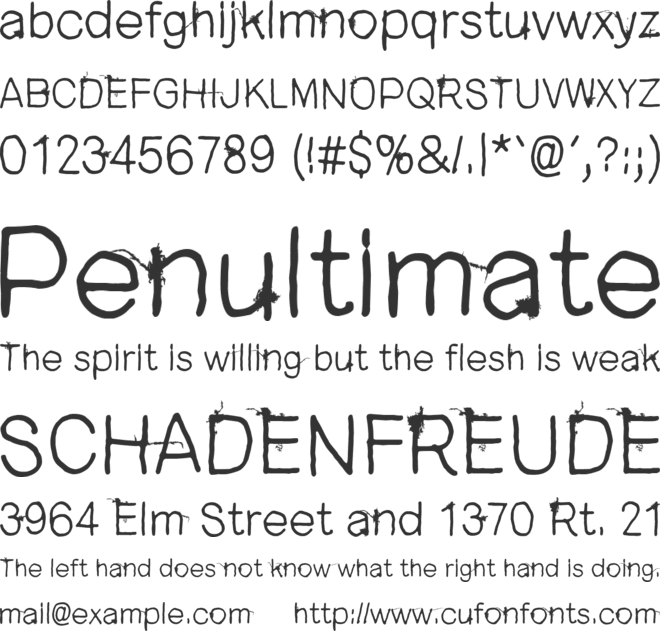 Open your eyes font preview