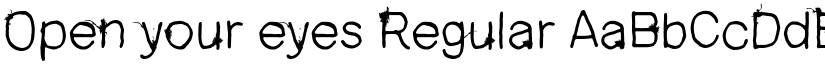 Open your eyes Regular font