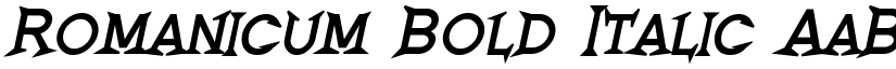 Romanicum Bold Italic font