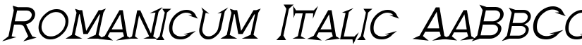 Romanicum Italic font