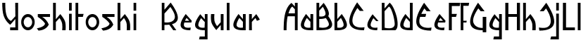 Yoshitoshi Regular font