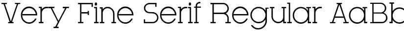 Very Fine Serif Regular font
