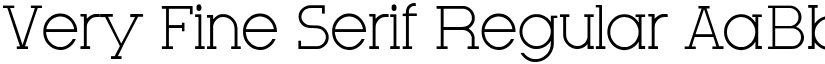 Very Fine Serif Regular font