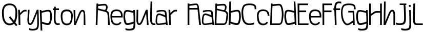 Qrypton Regular font