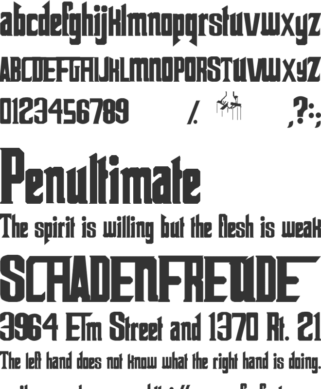 The Godfather font preview