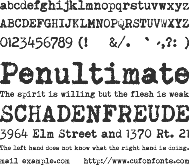 Brother Deluxe 1350 Font font preview