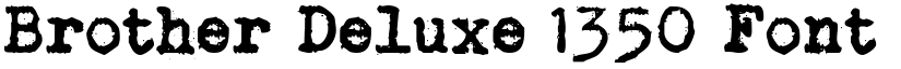 Brother Deluxe 1350 Font Regular font