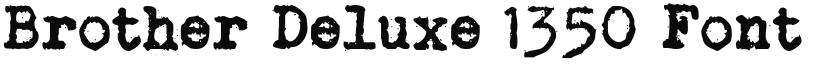 Brother Deluxe 1350 Font font download