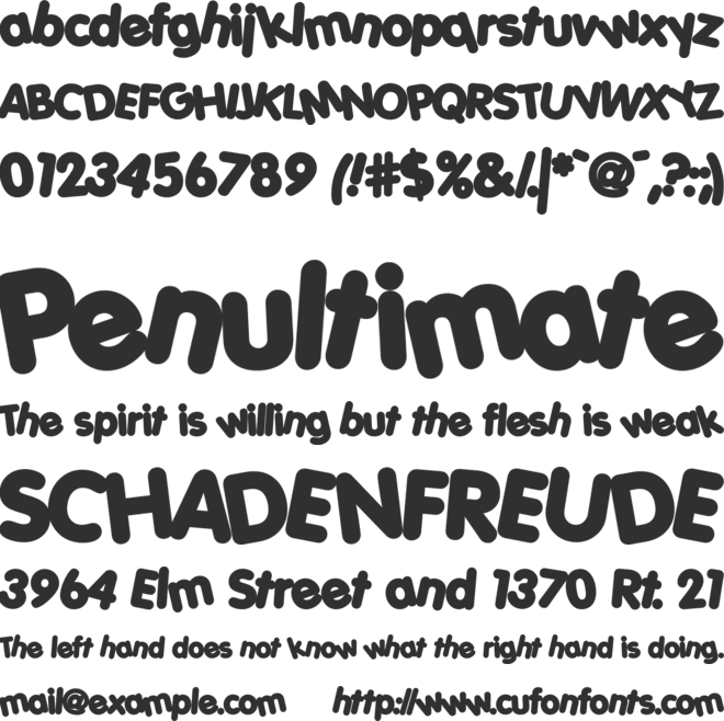 Porky's font preview