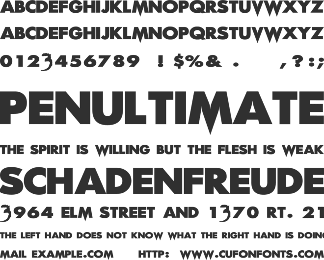 Scream Real font preview