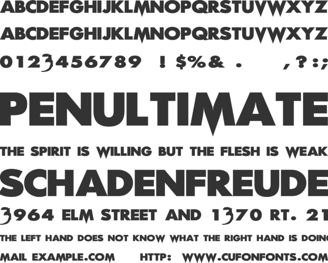 Scream Real font preview