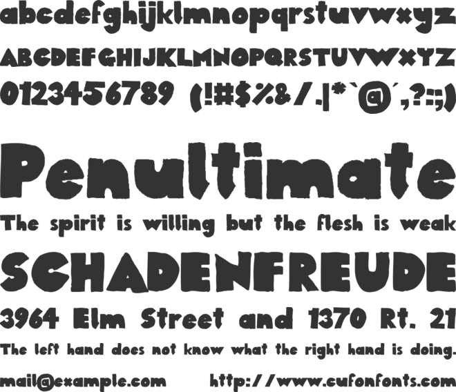 Westfalia Sans font preview