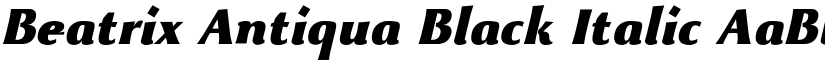 Beatrix Antiqua Black Italic font