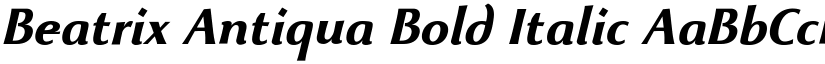 Beatrix Antiqua Bold Italic font