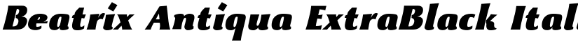 Beatrix Antiqua ExtraBlack Italic font
