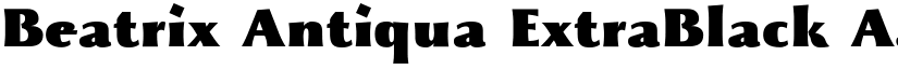 Beatrix Antiqua ExtraBlack font