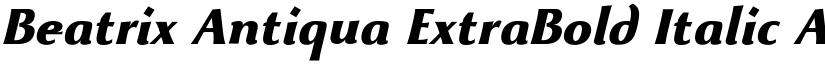 Beatrix Antiqua ExtraBold Italic font