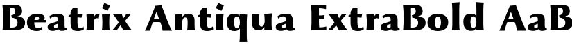Beatrix Antiqua ExtraBold font