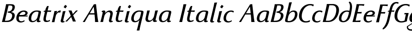 Beatrix Antiqua Italic font