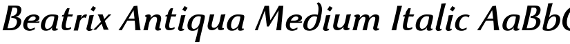 Beatrix Antiqua Medium Italic font