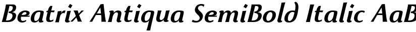 Beatrix Antiqua SemiBold Italic font