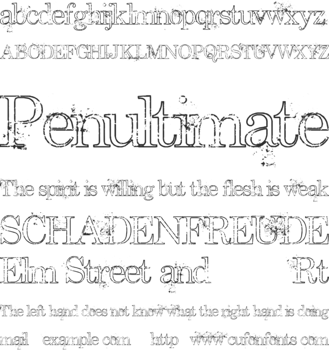 University High font preview