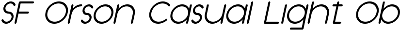 SF Orson Casual Light Oblique font
