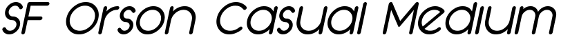 SF Orson Casual Medium Oblique font