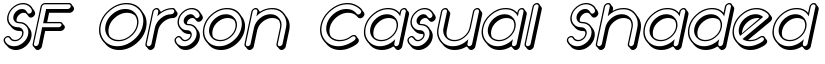 SF Orson Casual Shaded Oblique font