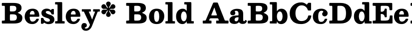 Besley* Bold font