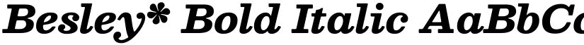 Besley* Bold Italic font