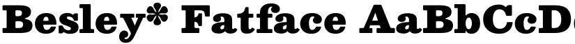 Besley* Fatface font