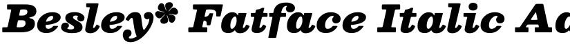 Besley* Fatface Italic font