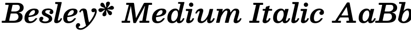 Besley* Medium Italic font