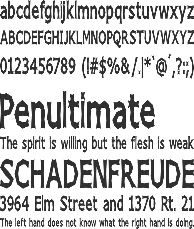 Chizz High font preview