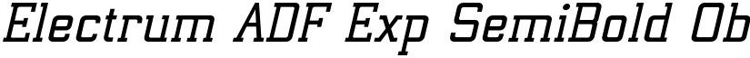 Electrum ADF Exp SemiBold Oblique font