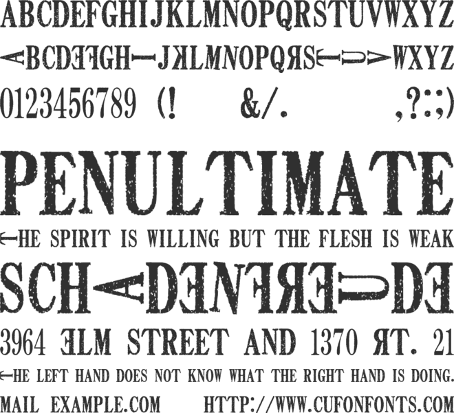 Death Font font preview