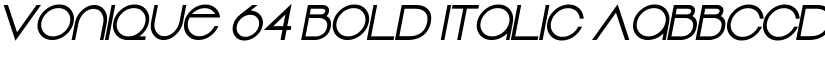 Vonique 64 Bold Italic font
