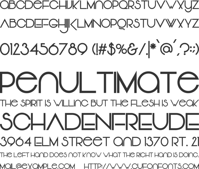 Vonique 64 font preview