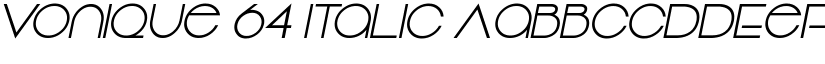 Vonique 64 Italic font