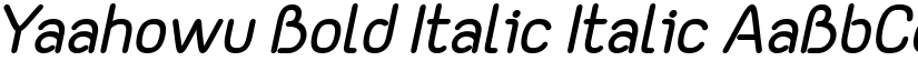 Yaahowu Bold Italic Italic font