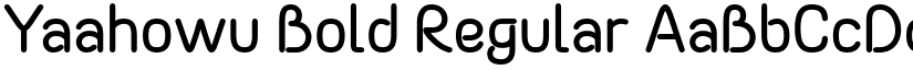 Yaahowu Bold Regular font