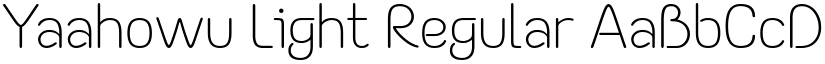 Yaahowu Light Regular font