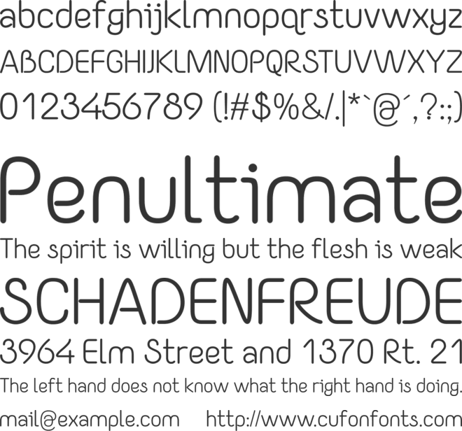 Yaahowu font preview