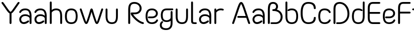 Yaahowu Regular font